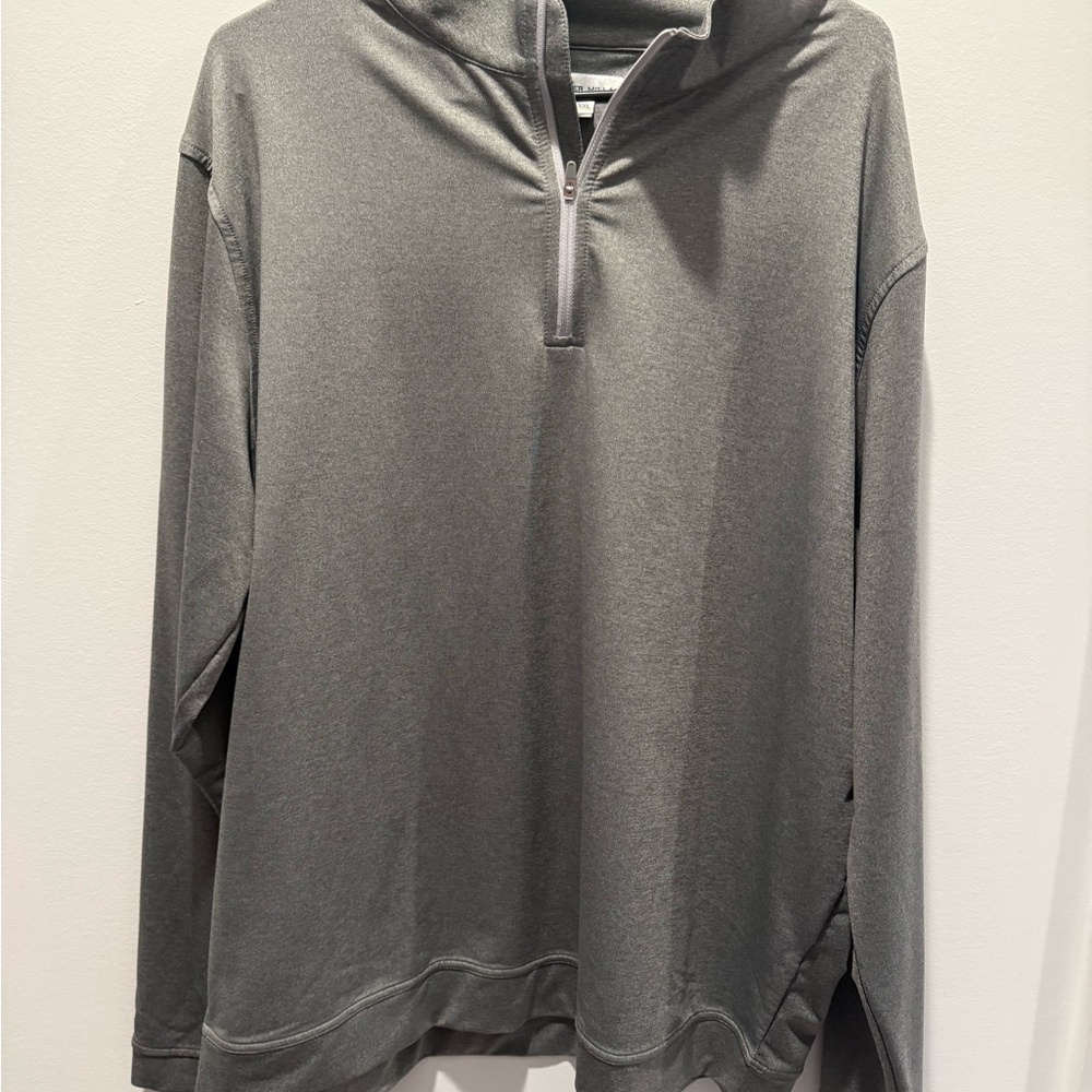 Peter Millar Charcoal Zip-Up Sweater